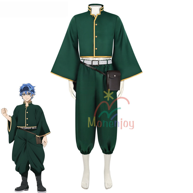 Monenjoy　デッドアカウント　縁城 蒼吏　コスプレ衣装緑色　霞流 括　えにしろ そうじ　仮装　舞台服　コスチューム