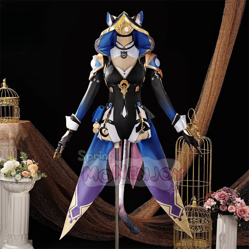 Monenjoy　崩壊スターレイル サフェル　コスプレ衣装　タイツ　オンパロス　黄金裔　HonkaiStarRail 　Cipher コスプレ 　鞄＋腿カバー付GS1429 - Monenjoy