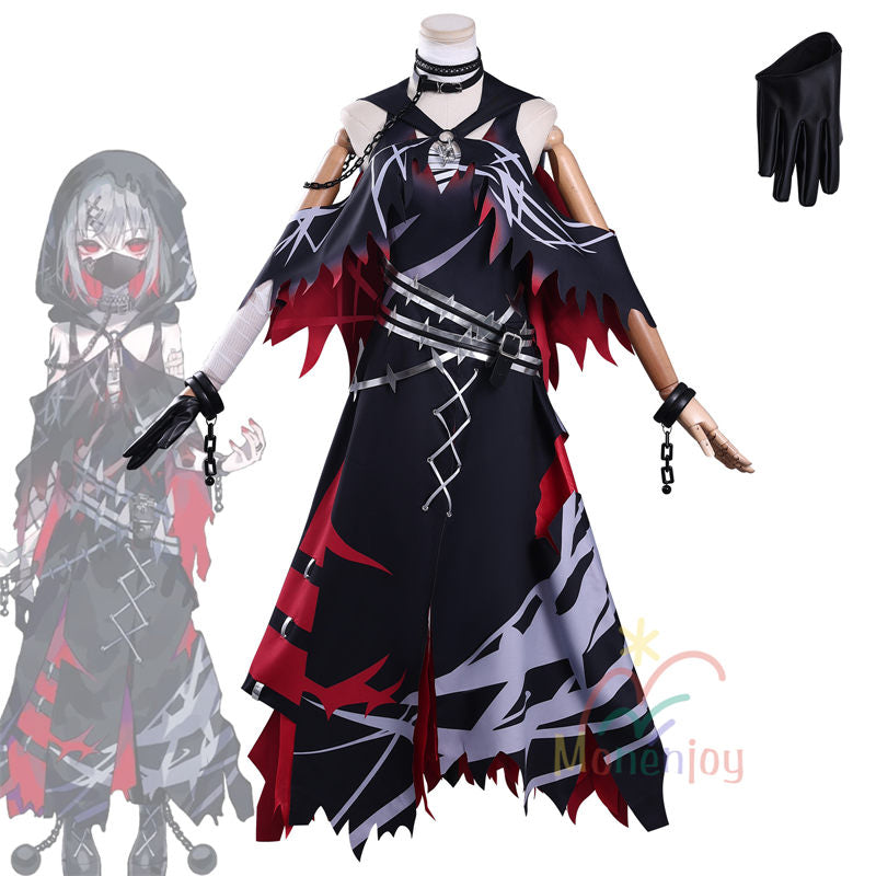 Monenjoy　 魔法少女ノ魔女裁判　紫藤アリサコスプレ衣装　囚人番号666　コスチューム　イベント　ドレス