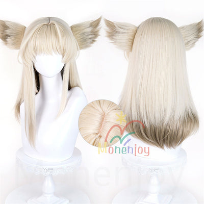 Monenjoy　アークナイツ　 エンドフィールド　ペリカ　ウィッグ　コスプレ道具　カツラ　イベント　　耐熱ウィッグ　自然感 &nbsp;Arknights　フリーサイズ フルウィッグ 自然 かつら ハイトーン カール ストレート 　wig 撮影道具 MONENJOY