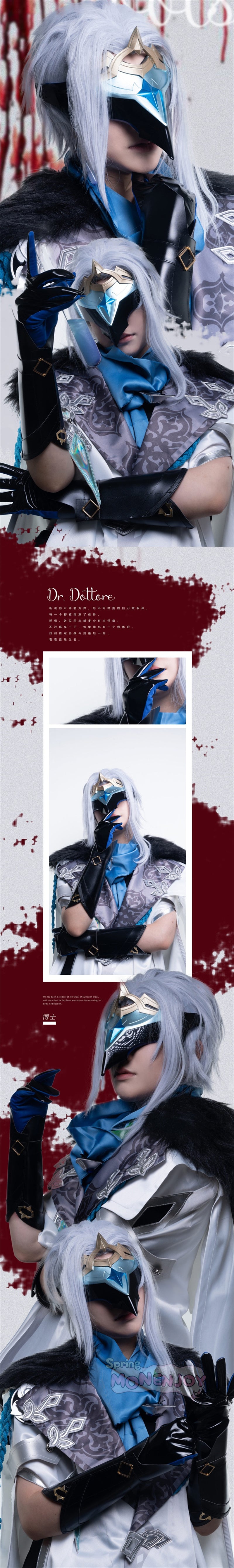 Monenjoy　原神　ドットーレ 博士 マスク　仮面　ファデュイ執行官　コスプレ道具　武器モデル 舞台・イベント用　舞台道具　19＊20cm