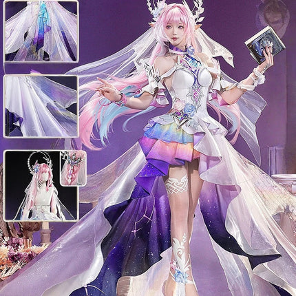 予約　Monenjoy 崩壊スターレイル　コスプレ　キュレネ　Cyrene 衣装　豪華　2.4m超ロング裾 　洋服　ワンピース　