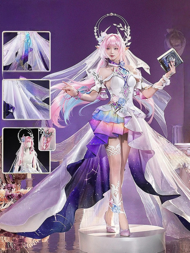 予約　Monenjoy 崩壊スターレイル　コスプレ　キュレネ　Cyrene 衣装　豪華　2.4m超ロング裾 　洋服　ワンピース　