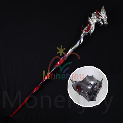 Monenjoy　崩壊スターレイル　不死途　法杖　110cm　PLA材質　マスク　コスプレ道具　イベント &nbsp;名探偵　レプリカ　武器モデル MONENJOY