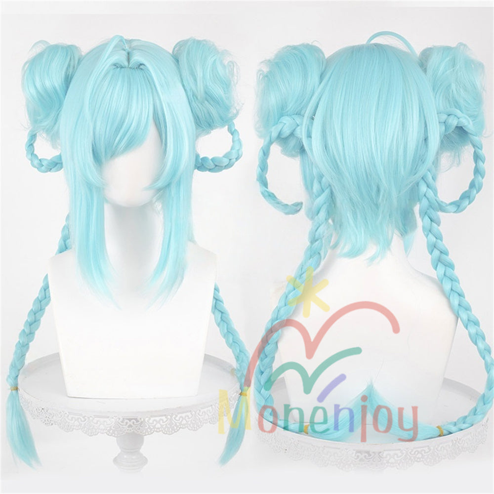 Monenjoy初音ミク　キョンシー コスプレ ウィッグ　マジカルミライ 妖しげで可憐なキョンシーVer.　かつら　イベント　ウィッグ Monenjoy