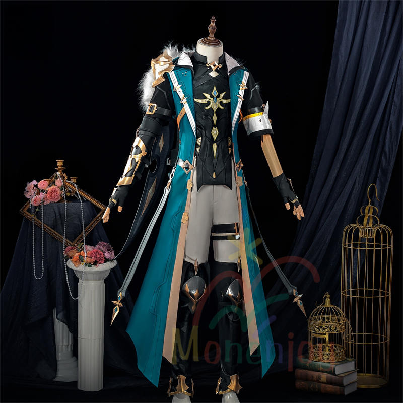 Monenjoy 原神 ファルカ コスプレ衣装 ナドクライ編Varka コスチューム　モンド / 西風騎士団　（フルセット）イベント・仮装に最適 西風騎士団 大団長