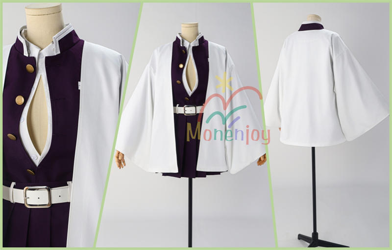 Monenjoy　鬼滅の刃　甘露寺 蜜璃　コスプレ衣装　ソックス付き　かんろじ みつり　コスチューム 恋柱 鬼殺隊　隊服　イベント
