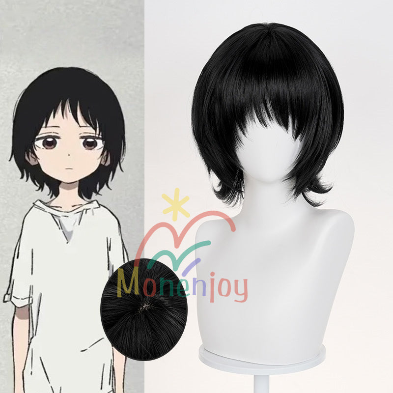 Monenjoy タコピーの原罪　久世 しずか　ウィッグ　コスプレ道具　カツラ　黒色　フリーサイズ 快適 wig かつらGSwig1011