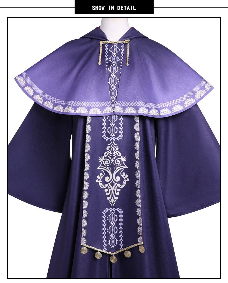 Monenjoy　サイレント・ウィッチ  モニカ・エヴァレット マント　紫色　モニカ・ノートンと　ケーツ　コスプレ衣装　七賢人　魔術師服　沈黙の魔女の隠しごとGS1916