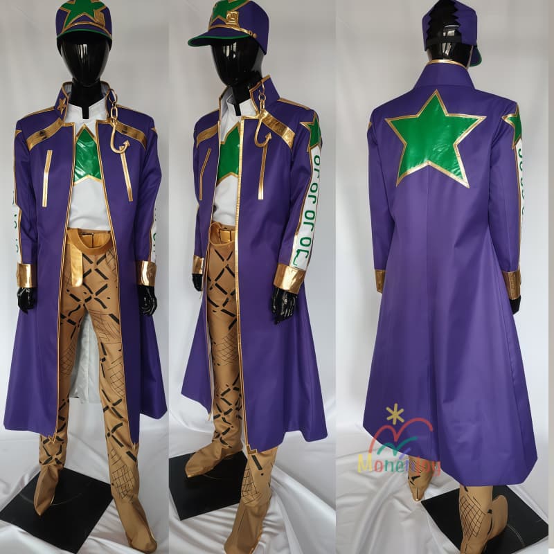 Monenjoy ジョジョの奇妙な冒険　空条承太郎　コスプレ衣装　帽子付　空条徐倫　コスプレ衣装　コスチューム　イベント