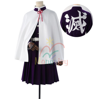 Monenjoy　鬼滅の刃 栗花落 カナヲ　コスプレ衣装　 つゆり かなお　コスチューム  鬼殺隊の女剣士 　イベント　 花の呼吸」の剣士 　きめつのやいば 　クリスマス　仮装