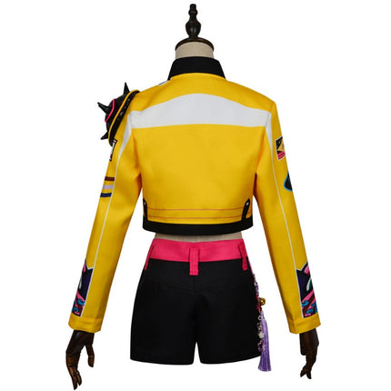 Monenjoy Anime Movie KPOP Girls! Demon Hunters Embroidered Mira Cosplay Costume with Earrings Rumi Zoe Korean Style KPOP Superstar