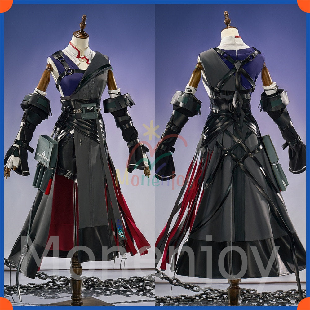 Monenjoy アークナイツ 赤刀明霄チェン コスプレ衣装 全セット 角付