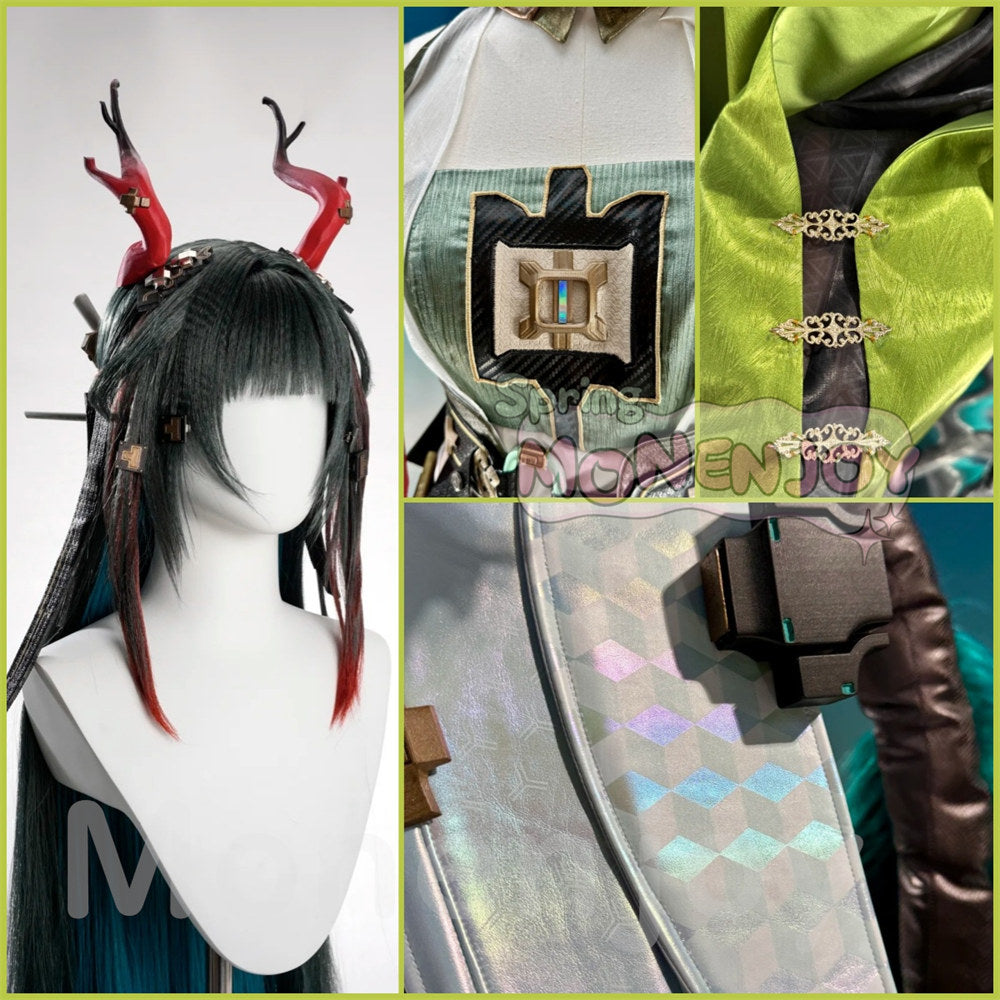 予約　Monenjoy　エンドフィールド 　ゾアン・ファンイ　コスプレ衣装　角付　合金パーツ　 アークナイツ 　PUアクセサ　イベント舞台対応 MONENJOY