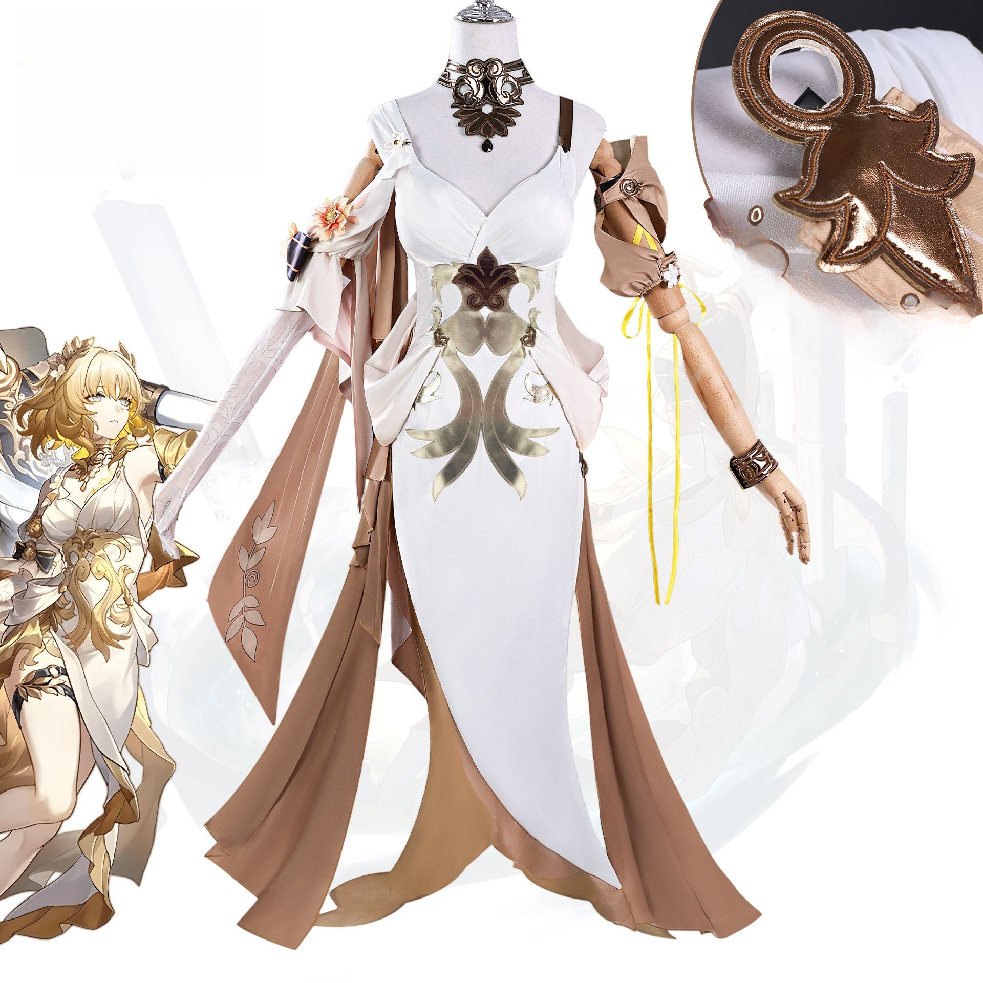 Monenjoy　崩壊スターレイル アグライア　コスプレ衣装　オンパロス　ウィッグ＋シューズ追加　イベント　仮装　 - Monenjoy