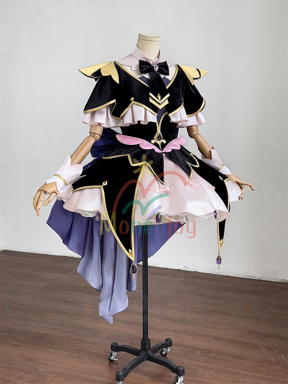 Monenjoy　名探偵プリキュア　森亜るるか コスプレ衣装　キュアアルカナ・シャドウ　ドレス　コスチューム　ベルベット生地　髪飾付 Monenjoy