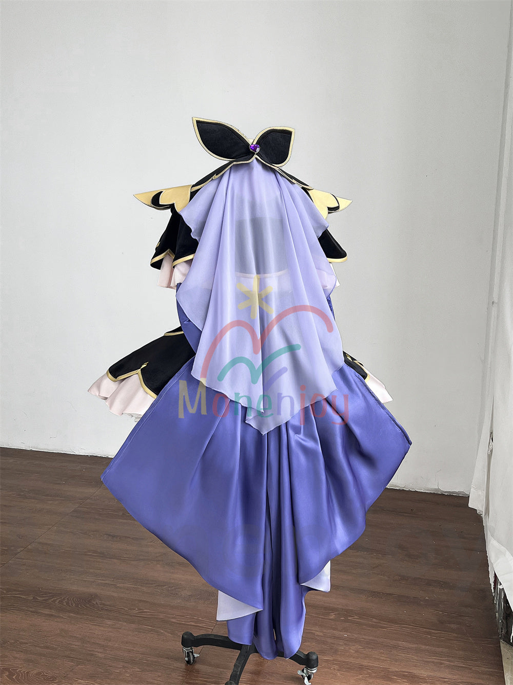 Monenjoy　名探偵プリキュア　森亜るるか コスプレ衣装　キュアアルカナ・シャドウ　ドレス　コスチューム　ベルベット生地　髪飾付 Monenjoy