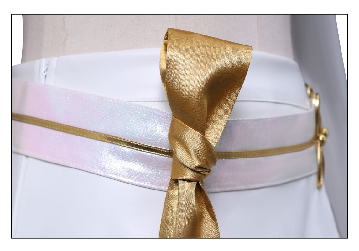 Monenjoy KPOP Girls! Demon Hunters Mira White Cosplay Costume Live Clothes Stage Clothes KPop Demon Hunters