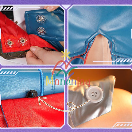 Monenjoy Genshin Impact Ineffa Cosplay Costume with Earphones, Hat, and Thigh Covers - Perfect Reproduction of the Nova's Powered Robot Girl, Halloween