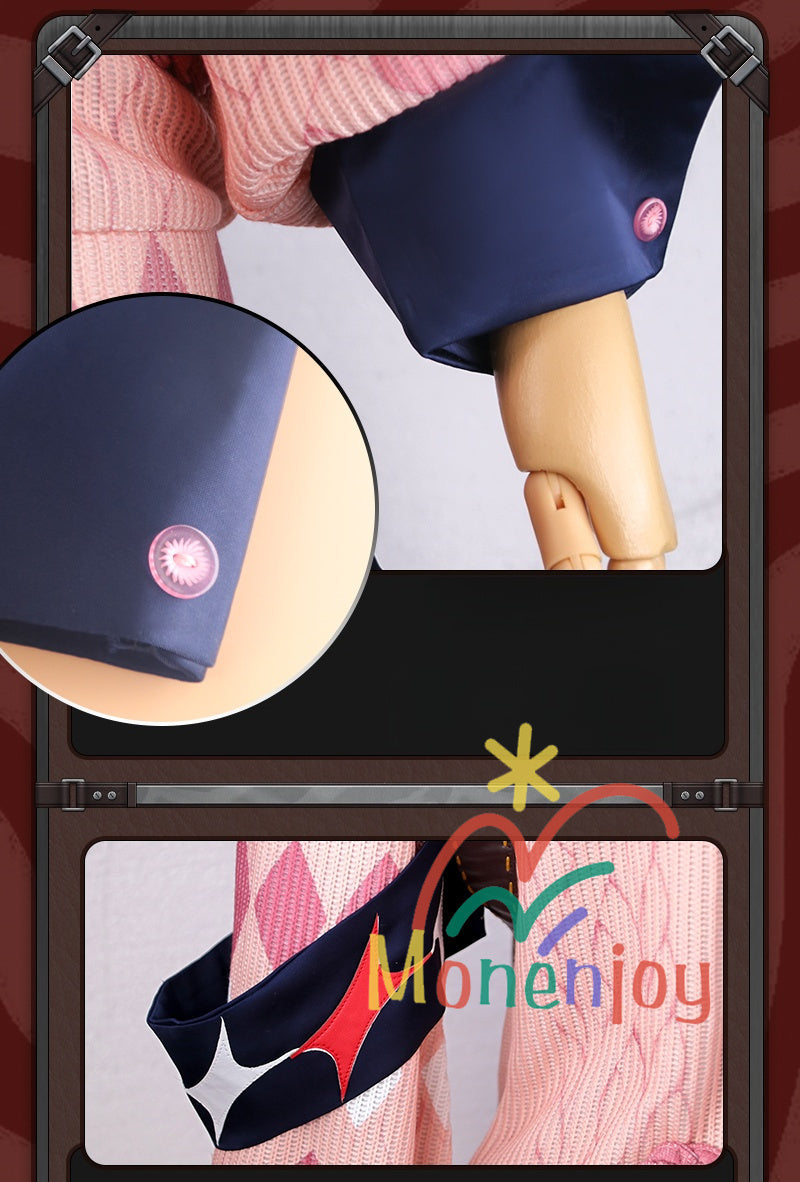 Monenjoy Zenless Zone Zero Ukinami Yuzuha ชุดคอสเพลย์ ชุดกะลาสี Kaidanya พร้อมกระเป๋าและเครื่องประดับผม กระโปรงสั้น หาง Tanuki และชุด Kamachi (อุปกรณ์เสริม) สำหรับกิจกรรมและของเล่น มีตุ๊กตา Tanuki (อุปกรณ์เสริม) จำหน่าย