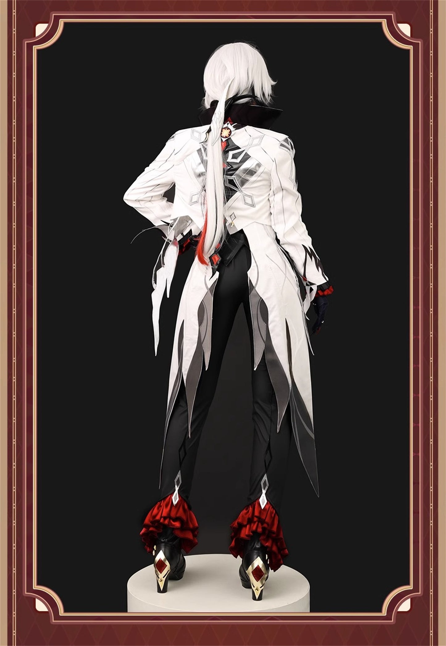 Monenjoy　原神　アルレッキーノ　召使　ファデュイ執行官　火力源　元素爆発 召使　神の目 コスチューム　衣装　ハロウィン　クリスマス　衣装　イベント　変装　cosplay　男女兼用 - Monenjoy