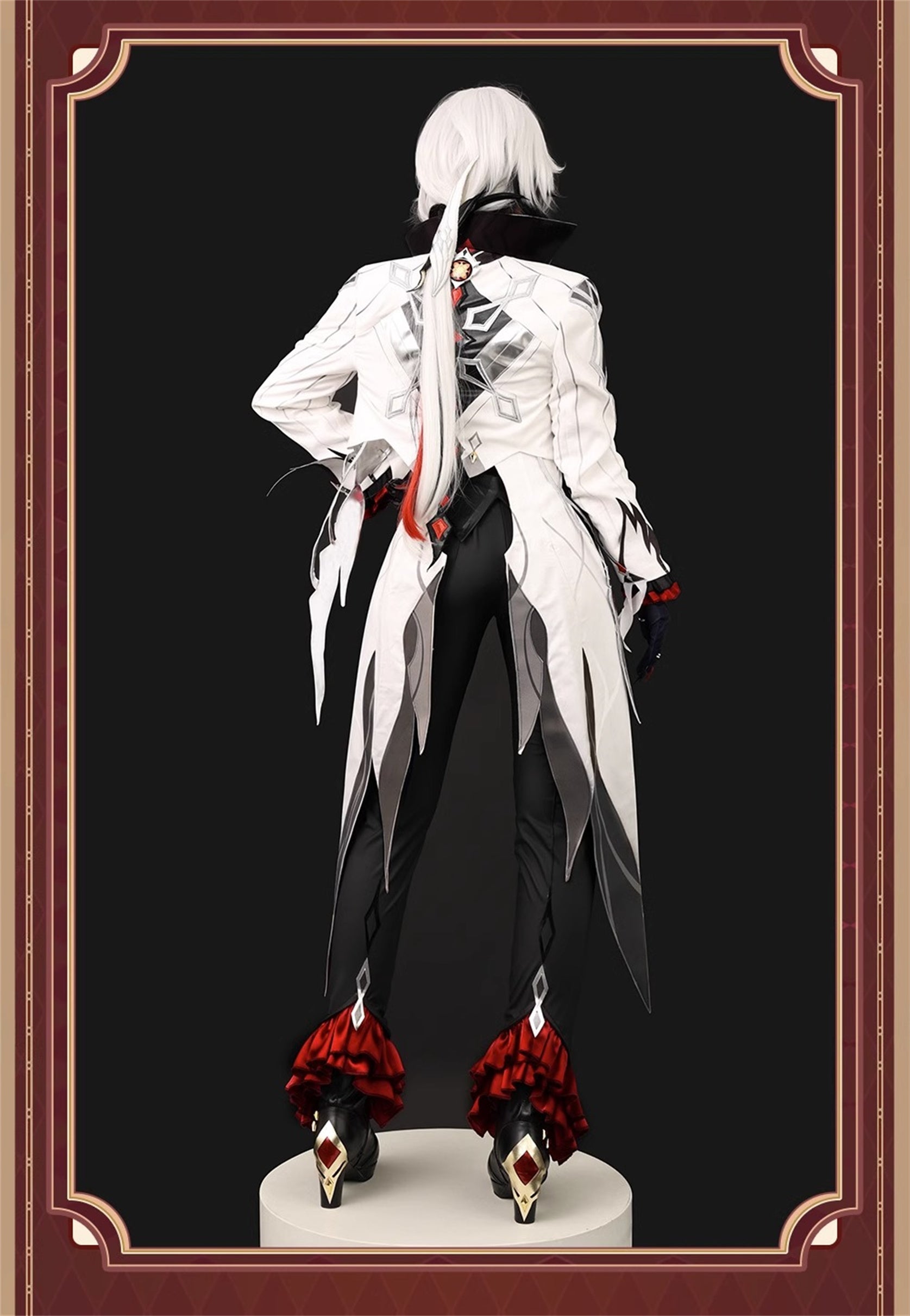 Monenjoy　原神　アルレッキーノ　召使　ファデュイ執行官　火力源　元素爆発 召使　神の目 コスチューム　衣装　ハロウィン　クリスマス　衣装　イベント　変装　cosplay　男女兼用 - Monenjoy