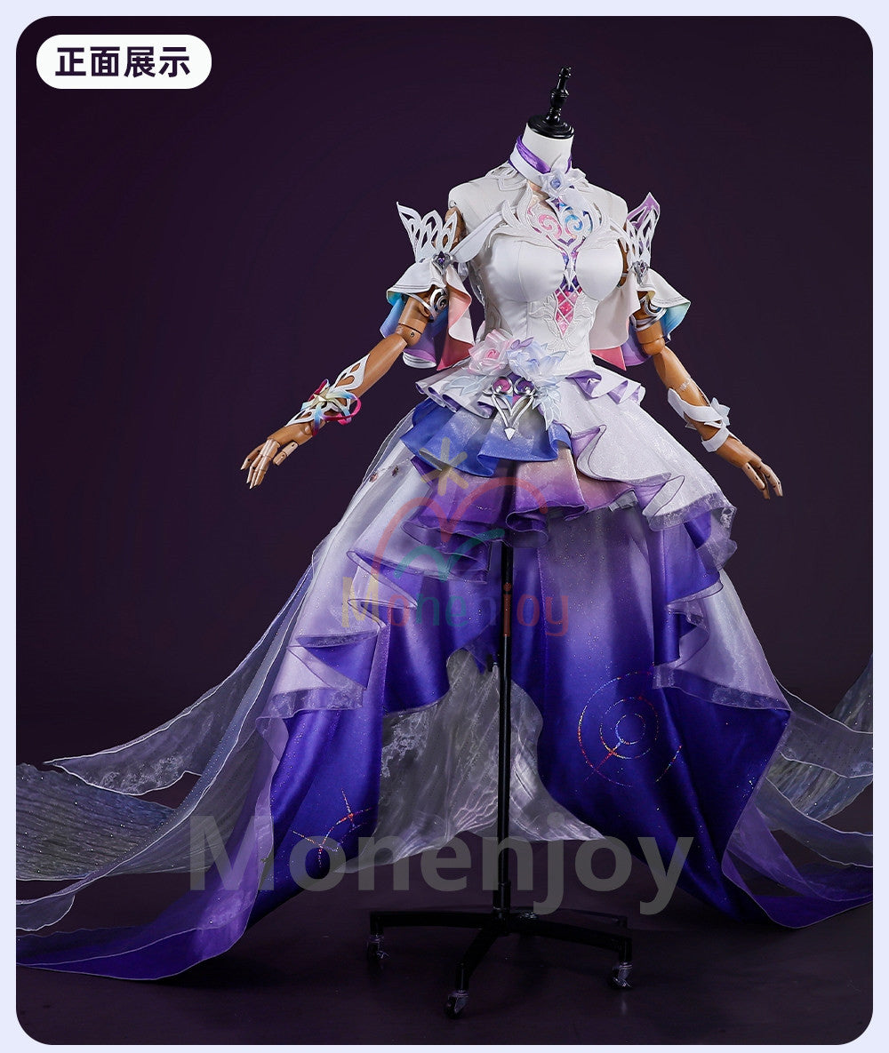 予約　Monenjoy 崩壊スターレイル　コスプレ　キュレネ　Cyrene 衣装　豪華　2.4m超ロング裾 　洋服　ワンピース　 1/3Delusion
