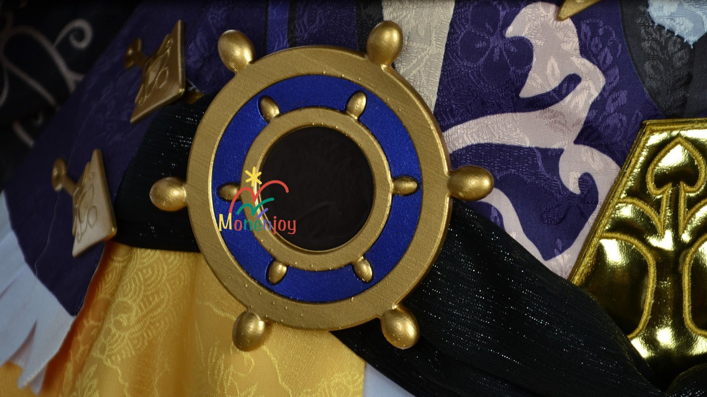 原神ナヴィア コスプレ衣装　立体3d樹脂装飾＋帽子付属　高弾性マットレザー採用｜MONENJOY   - Monenjoy