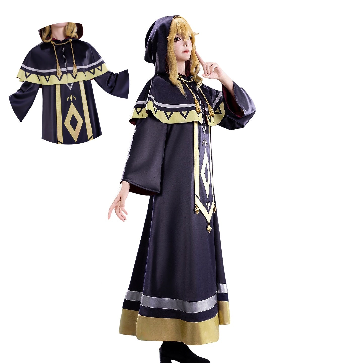 Monenjoy　サイレント・ウィッチ モニカ・エヴァレット  七賢人　コスプレ衣装　刺繍柄　魔術　3d樹脂製パーツ　沈黙の魔女の隠しごと  　イベント　コスチュームGS1904