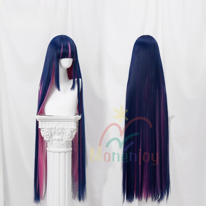 Monenjoy  Newパンスト  NewPSG アナーキー・ストッキング  ウィッグ　100cm　鬘　ストキエル Panty & Stocking with Garterbelt　髪　コスプレ道具