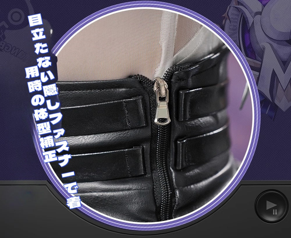 Monenjoy　ゼンゼロ ビビアン コスプレ　完全再現コスチューム｜立体裁断×本革風人工皮革｜金属装飾パーツ付属｜MONENJOY 　洋服　地雷系　モッキンバード - Monenjoy