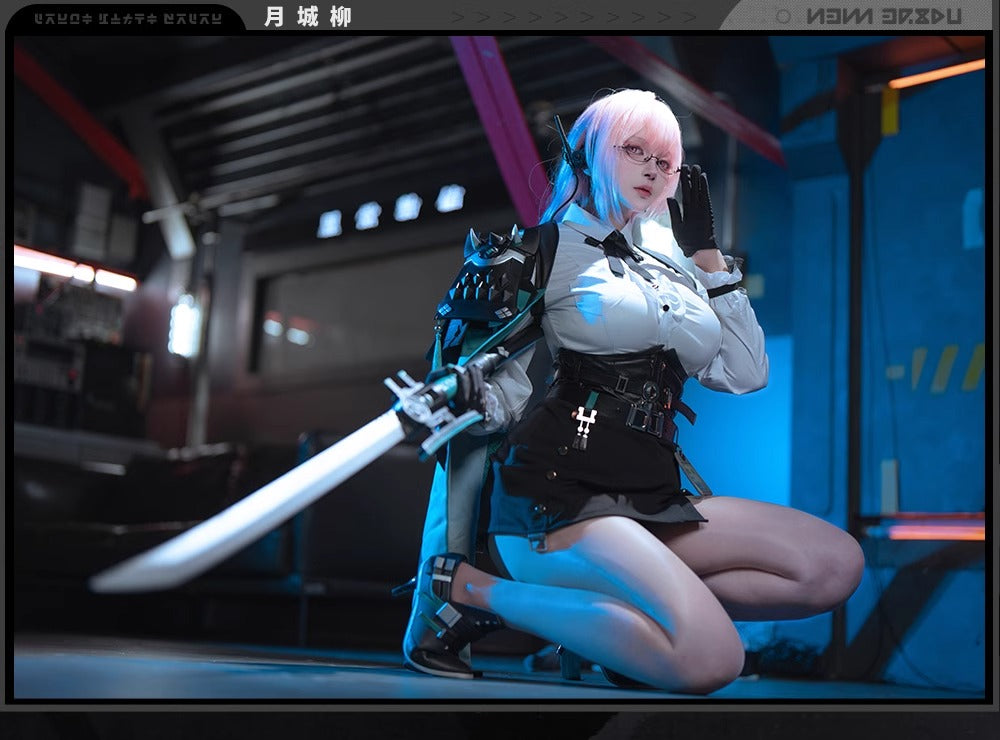 Monenjoy ゼンレスゾーンゼロ 月城柳 ゼンゼロ柳 コスプレ衣装　眼鏡＋イヤリング＋肩甲付　胸飾り送り　対ホロウ第六課　イベント　仮装　　 - Monenjoy