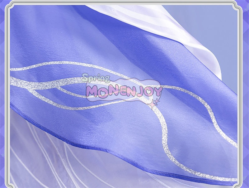 Monenjoy 原神 コロンビーナ 少女　コスチューム コスプレ衣装　　髪飾り＋アイマスク付　3ｄ樹脂製パーツ 執行官 月の少女 Damselette Columbina コスプレ衣装