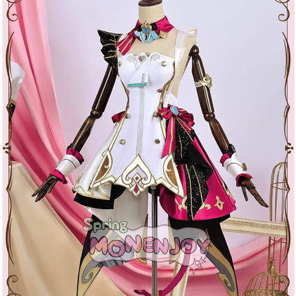 Monenjoy 原神 Escoffier エスコフィエ コスプレ衣装　3d樹脂尻尾付　イベント　絢爛のフレーバー　Genshin Impact　コスチュームGS1426　 - Monenjoy