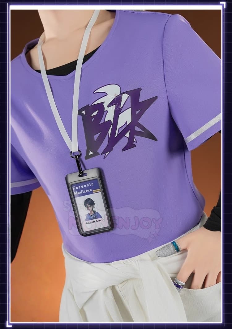 Monenjoy IdentityV 納棺師-BLK.AESOP コスプレ衣装 完全セット 高精度プリント+金属アクセサリー6点付属 通気性良し