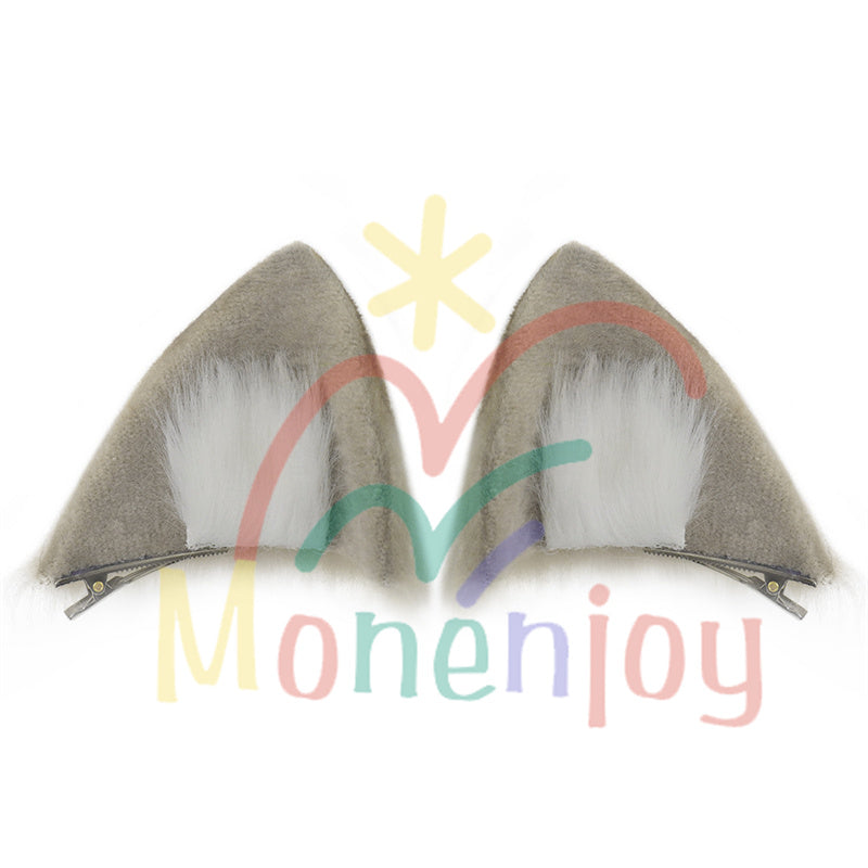 Monenjoy 原神 リネット ふわふわ　耳飾り＋尻尾　可愛い　萌えグッズ　猫耳 きつね耳　コスプレ道具　アクセサリー　 - Monenjoy