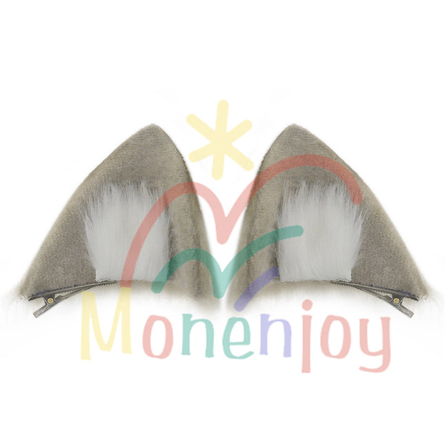 Monenjoy 原神 リネット ふわふわ　耳飾り＋尻尾　可愛い　萌えグッズ　猫耳 きつね耳　コスプレ道具　アクセサリー　