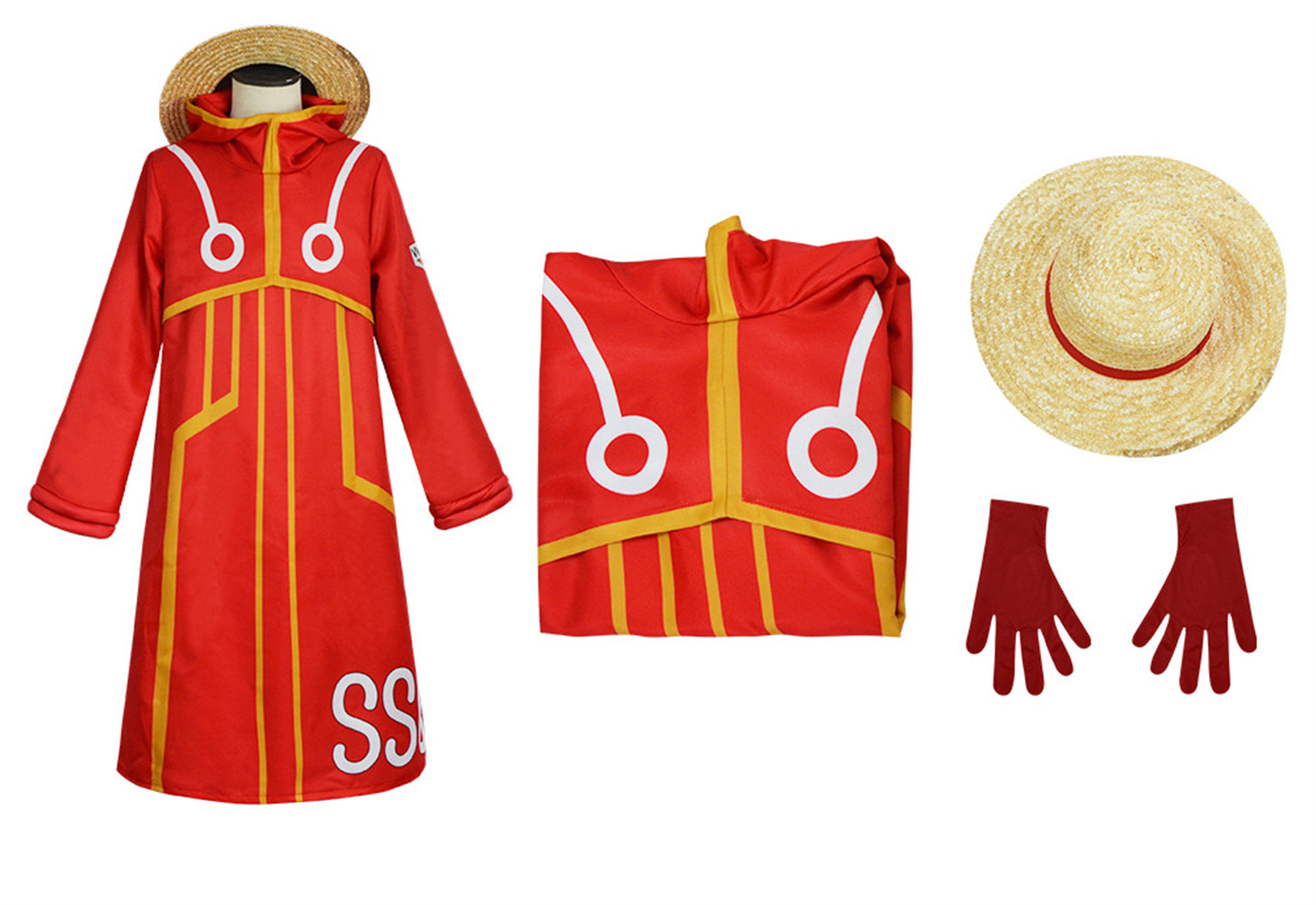 Monenjoy ONEPIECE モンキー・D・ルフィ　エッグヘッド　海賊団 衣装 ユニフォーム　礼服　コスチューム　少年漫画　COS　ハロウィン　舞台衣装　学園祭　クリスマス　イベント - Monenjoy