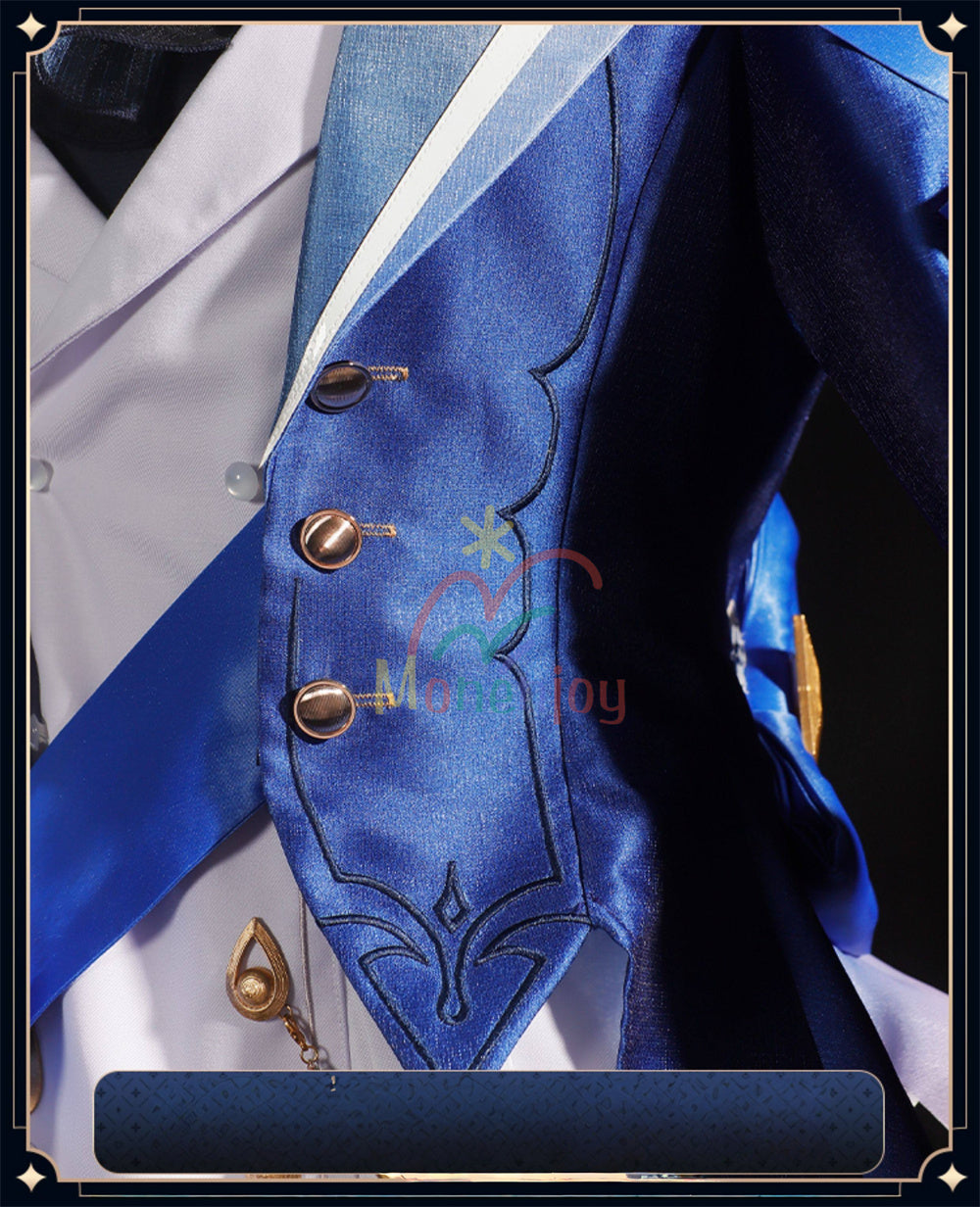 Monenjoy　原神　フリーナ　コスプレ衣装　Furina　初期衣装—伶優の戴冠式　コスチューム　金属製パーツ MONENJOY