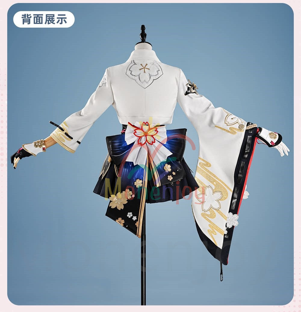Monenjoy　崩壊スターレイル 緋英 コスプレ衣装　金属製パーツ更新　ひえい　コスチューム　ウィッグ＋日本刀＋ブーツ追加対応　 MONENJOY
