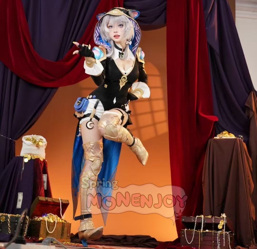 Monenjoy 崩壊スターレイル サフェル コスプレ衣装　コスチューム　セファリア Cifera 腿カバー付　尻尾付　豪華アクセサリー　GS1218 - Monenjoy