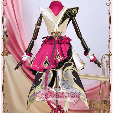 Monenjoy 原神 Escoffier エスコフィエ コスプレ衣装　3d樹脂尻尾付　イベント　絢爛のフレーバー　Genshin Impact　コスチュームGS1426　 - Monenjoy