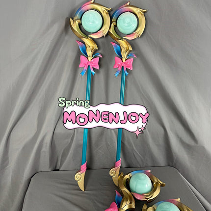 Monenjoy 崩壊スターレイル ヒアンシー　餅武器　100cm　コスプレ道具　発光　法杖　武器モデルGS-1146　PLA3dプリント製　道具 - Monenjoy