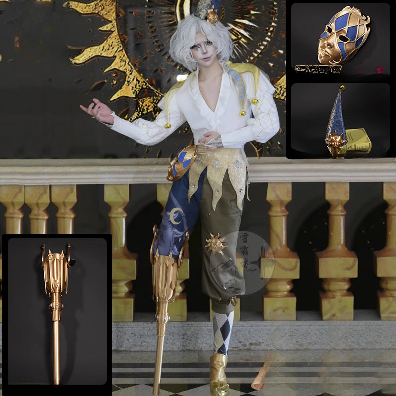 第五人格　泣きピエロ　コスプレ衣装 フルセット IdentityV 第五人格 泣きピエロ(ジョーカー) 燃え尽きた太陽