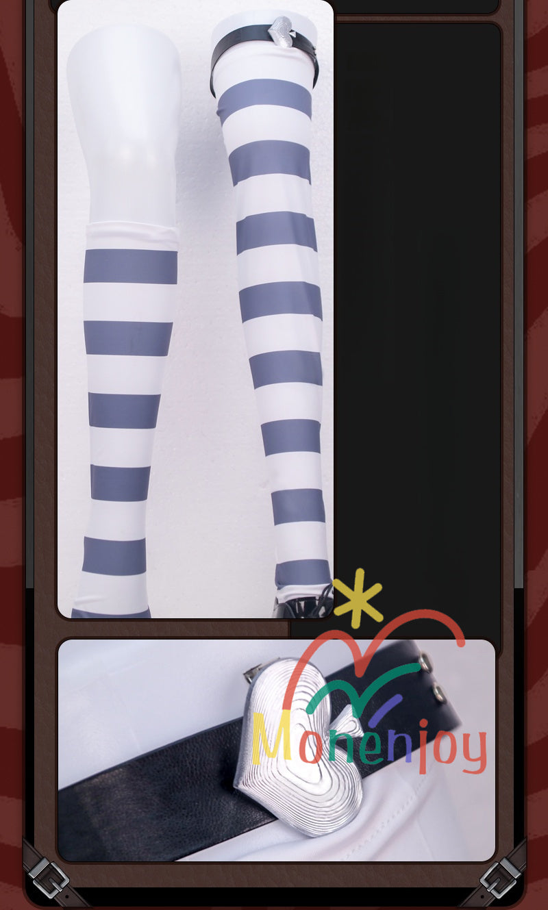 Monenjoy Zenless Zone Zero Ukinami Yuzuha ชุดคอสเพลย์ ชุดกะลาสี Kaidanya พร้อมกระเป๋าและเครื่องประดับผม กระโปรงสั้น หาง Tanuki และชุด Kamachi (อุปกรณ์เสริม) สำหรับกิจกรรมและของเล่น มีตุ๊กตา Tanuki (อุปกรณ์เสริม) จำหน่าย