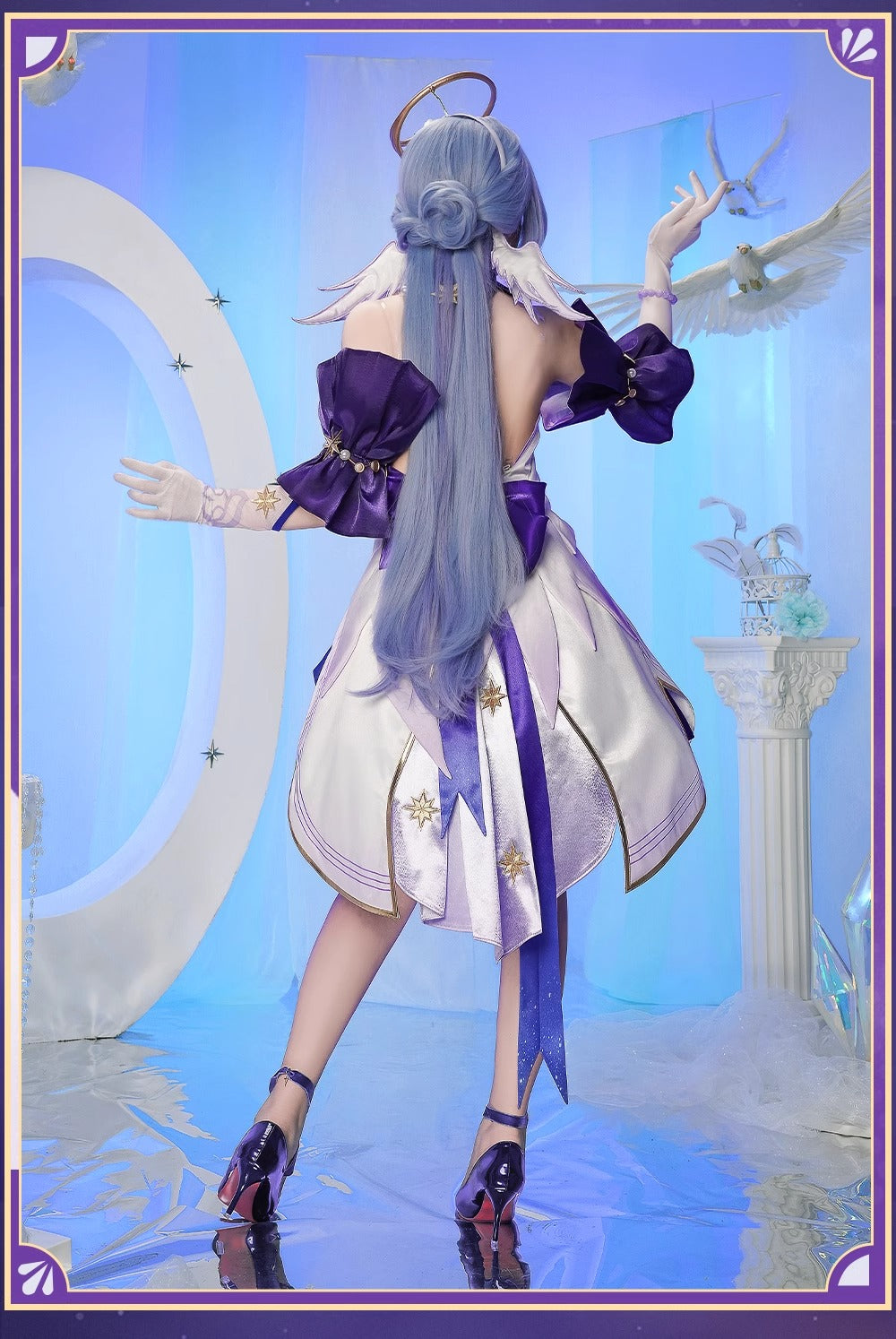 Monenjoy 崩壊スターレイル ロビン 洋服　礼服　コスプレ衣装　ワンピース　豪華3ｄアクセサリー　道具＋ウィッグ追加購入可能 - Monenjoy