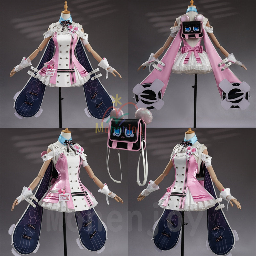 Monenjoy　NTE　ちぃちゃん　コスプレ衣装　ピンク色　鞄付　ネバエバ　ハロウィン　舞台イベント対応 MONENJOY