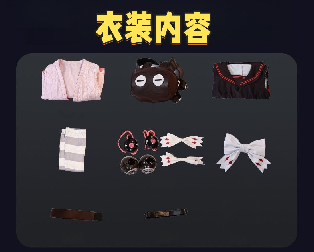 Monenjoy Zenless Zone Zero Ukinami Yuzuha Cosplay Costume Kaidanya Hair Accessory Bag JK Clothes Mini Skirt Cute Landmine Style