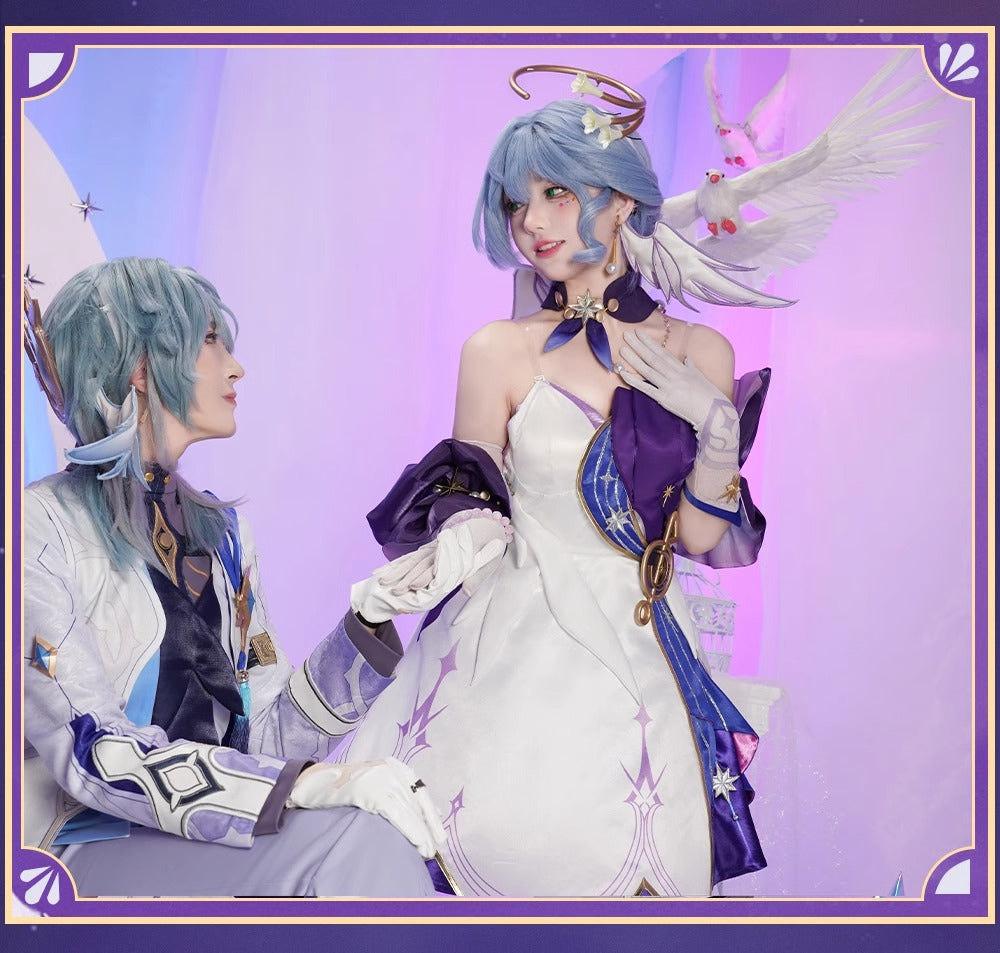 Monenjoy 崩壊スターレイル ロビン 洋服　礼服　コスプレ衣装　ワンピース　豪華3ｄアクセサリー　道具＋ウィッグ追加購入可能 - Monenjoy