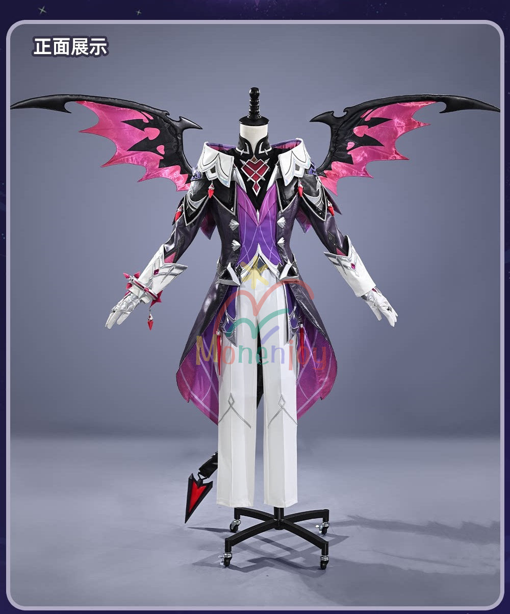 Monenjoy　原神　ドゥリン/Durin　コスプレ衣装 　翼＋尻尾追加　Genshin Impact　 初期衣装—星の贈り物　魔女会　コスチューム　 MONENJOY
